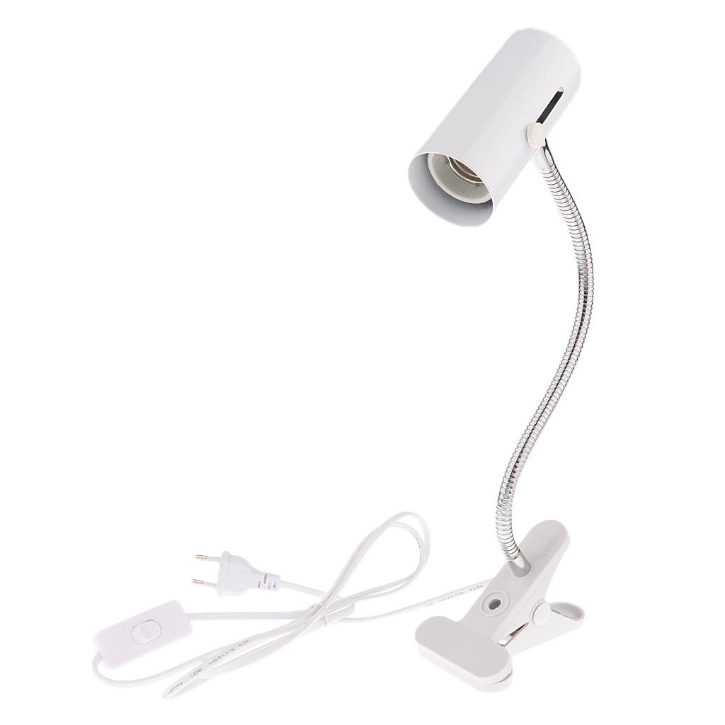 Adjustable Gooseneck Reptile Lamp Holder Ceramic Heating Lamp A Infrared Light Bulb Holder E27 Screw -EU Plug