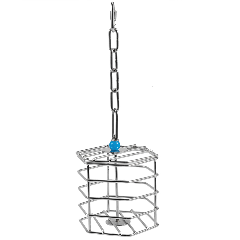 AAAC-Pet Bird Parrot Squirrel Bold Stainless Steel Food Hanging Cage Foraging Toys Macaw Cockatoo Hunt Feeder Entertainment Toys