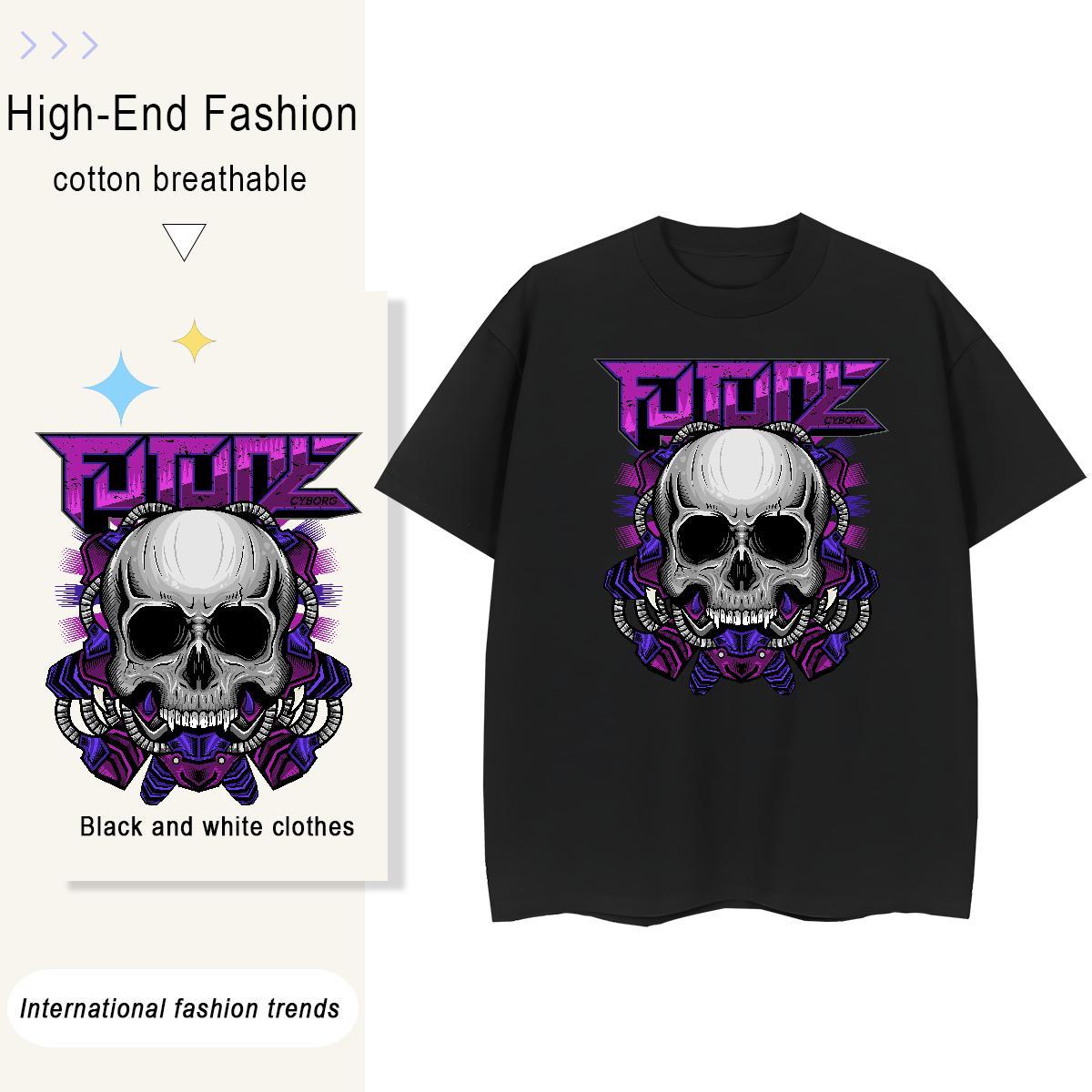 2024 Designer Womens T Shirts 100% Cotton 230g Breathable Soft Casual Beach skull Couples T Shirts Unisex Customized Tops Tees