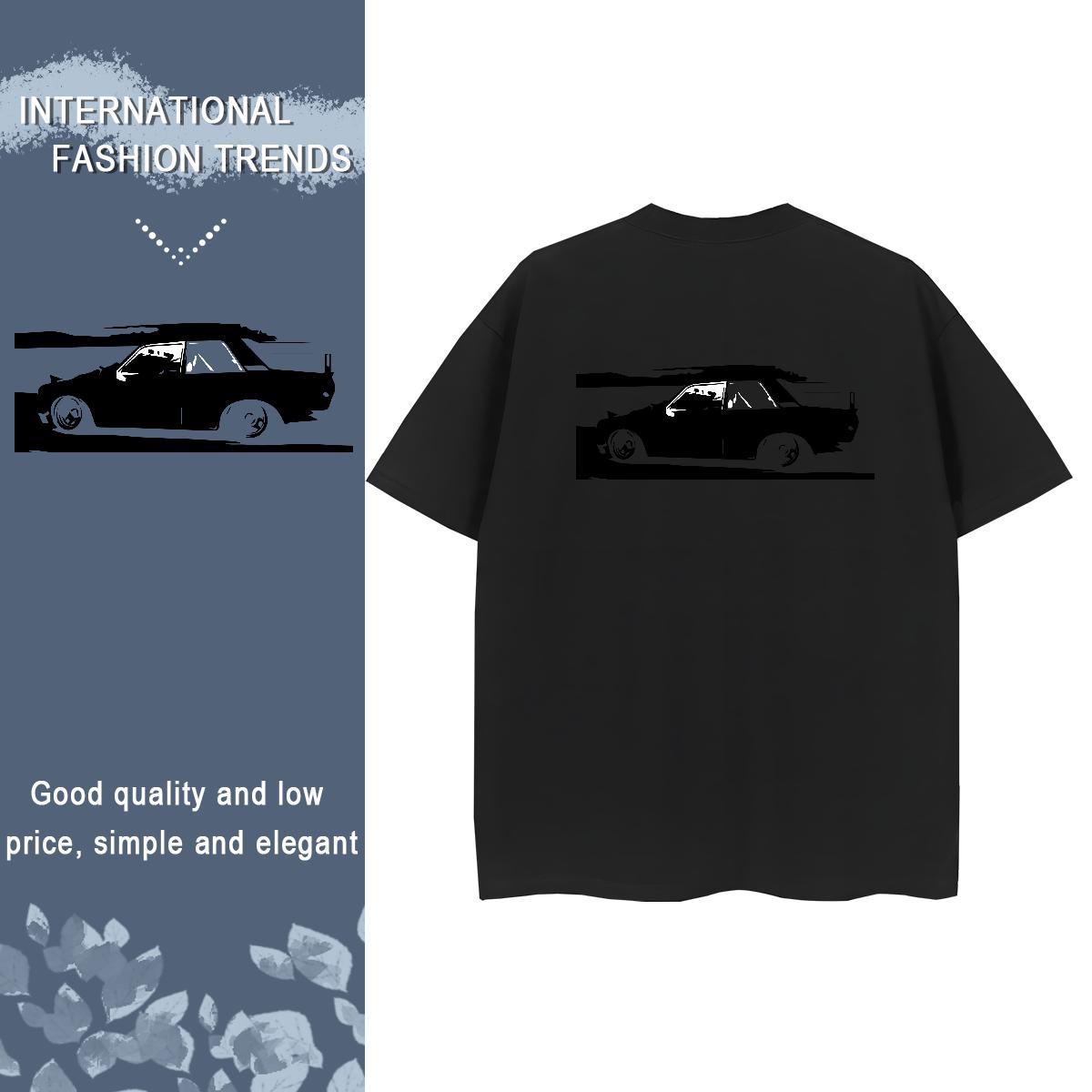 New Arrival T Shirts Women 100% Cotton 230g Crew Neck High Street Hip Hop car Lady T shirt Loose Customized Tees Shirts