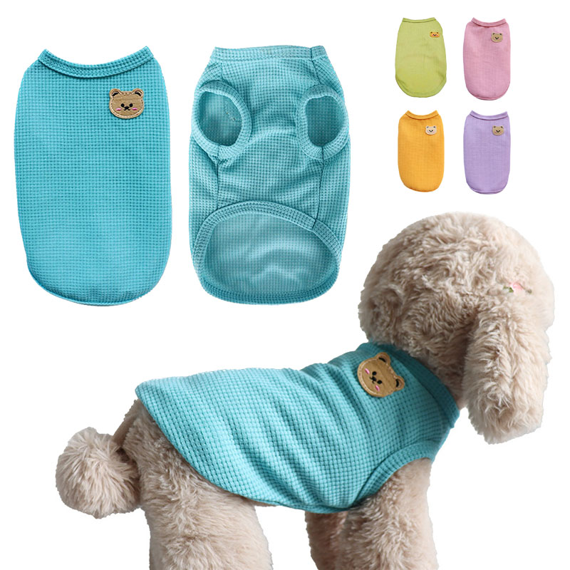 Summer Cat Dog Vest Pet Clothes Puppy T-shirt Breathable Bulldog Clothing Chihuahua French Bulldog Pullover Costumes Kitten Vest
