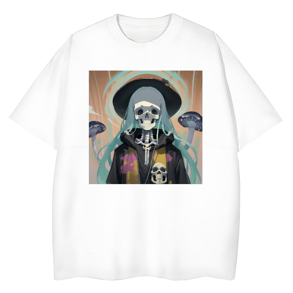 New Arrival Woman T Shirts 100% Cotton 230g Breathable Soft Street Wear skull Unisex Tshirts Wholesale Oversized L-4XL Clothes