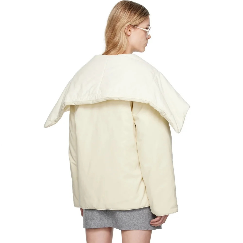 Winter Womens Jacket Satin Thick Warm Loose Womens Down Jacket Y2K Fashion High Quality Top Coat Bra 241009