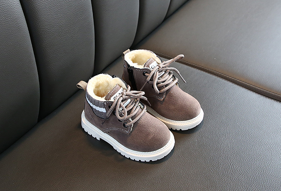 Plush Kids Winter Snow Boots Cotton Fabric Children Shoes Cutefeet Baby Toddler Boys Girls Warm Boots Sizes 21-30 - view 7