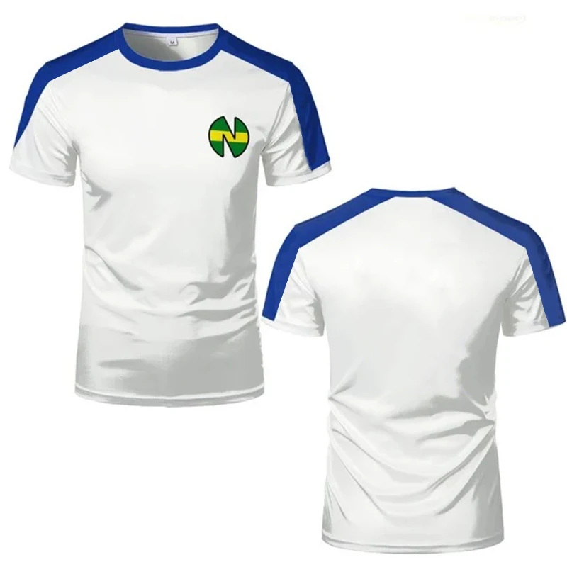 Sports T-shirts For Men Captain Tsubasa Anime Jersey Cosplay Custom Tops Loose Men And Women Quick-drying Sportswear Kids