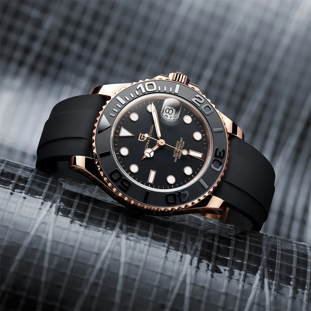 PAGANI 40MM Mens Business NH35 Automatic Mechanical Watch Sapphire Glass Waterproof Automatic Watch 100M 241009