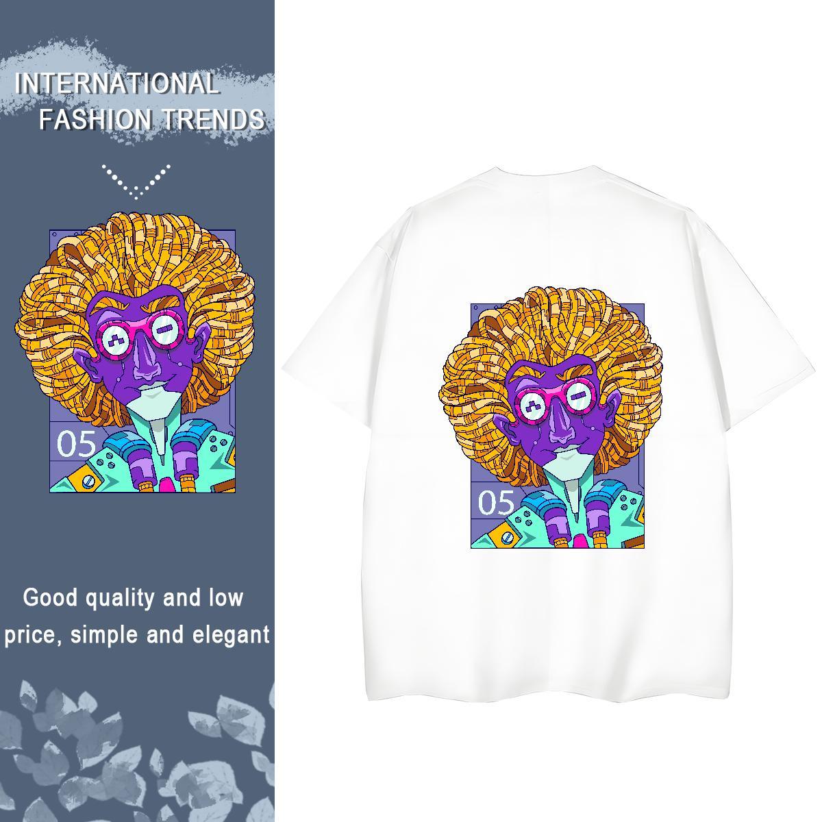 New Arrival Women T Shirts 230g Pure Cotton Round Neck Short Sleeve Casual portrait Woman Tshirt Lady Custom Printed Tops Tees