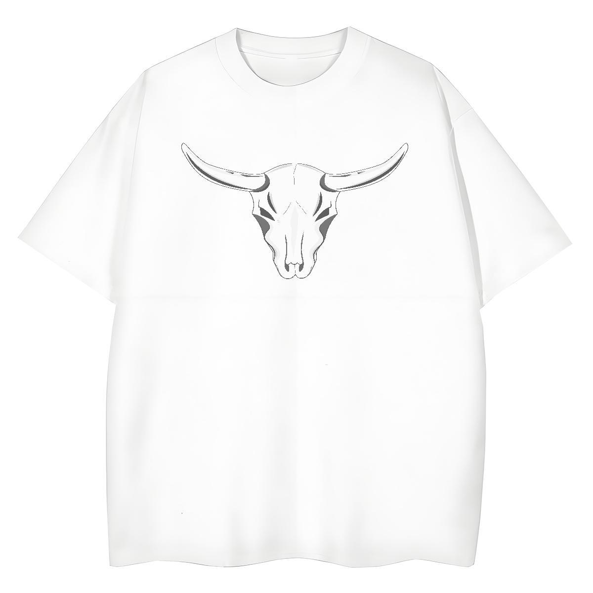 Designer T-Shirts for Women 230g Pure Cotton Crew Neck Breathable Hip Hop Street skull Tshirt for Man Woman Loose Oversized Polos