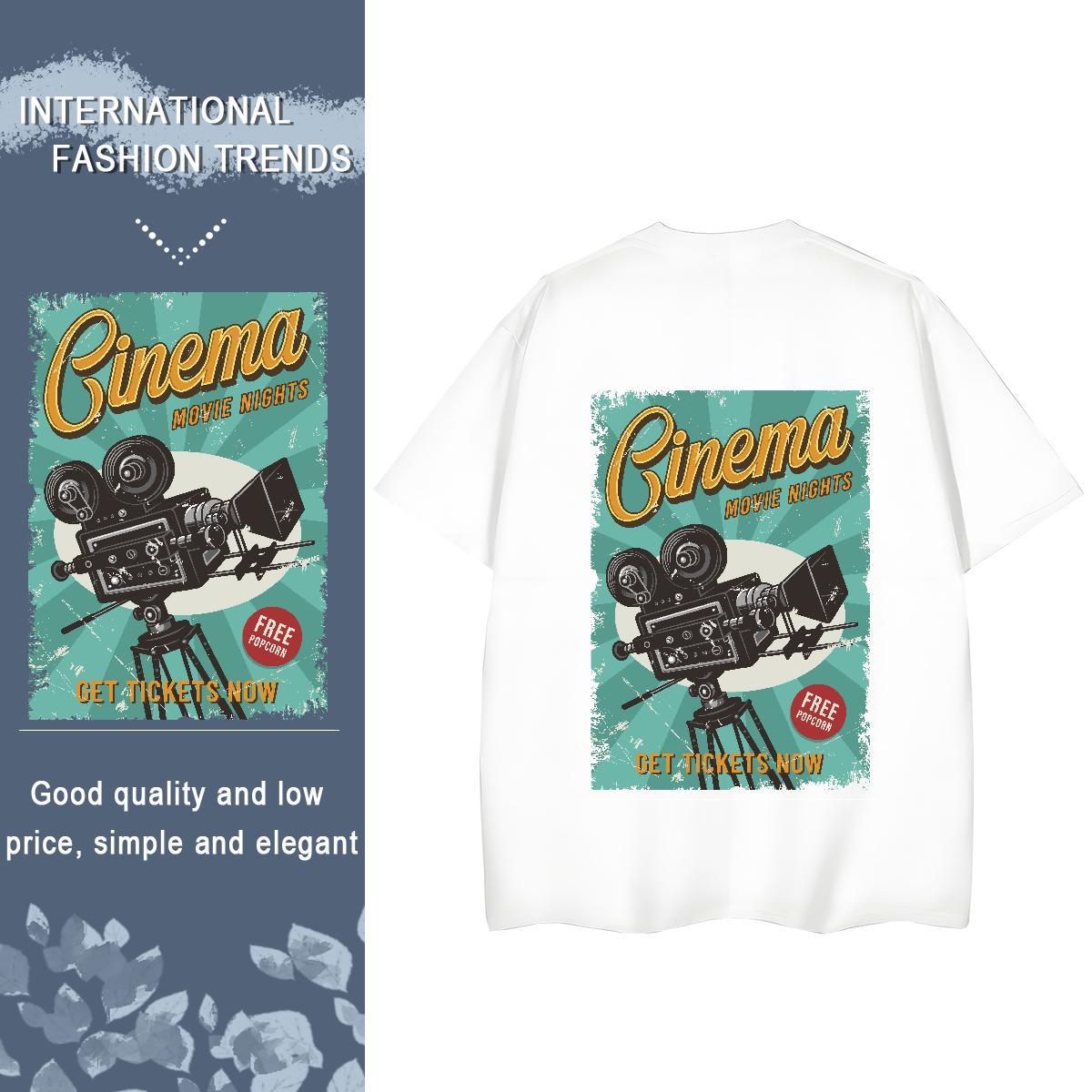 New Arrival T-Shirts for Women 230g Cotton Crew Neck High Street Hip Hop tool Womens Tshirts Unisex Skull Tops