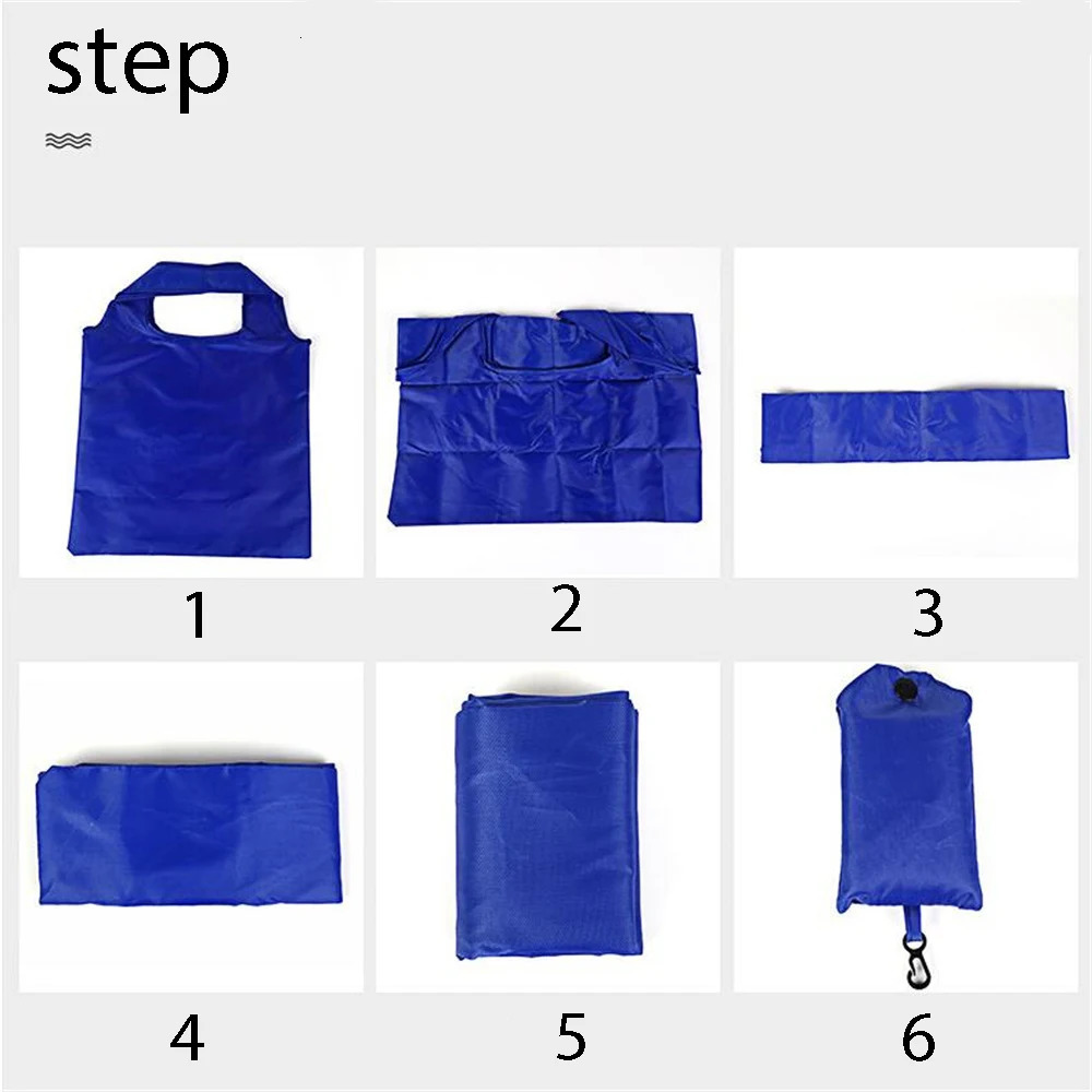 151050pcs Shopping Bag Oxford Solid Color Ecofriendly Folding Reusable Portable Shoulder Handbag for Travel Grocery 36x48cm 241011