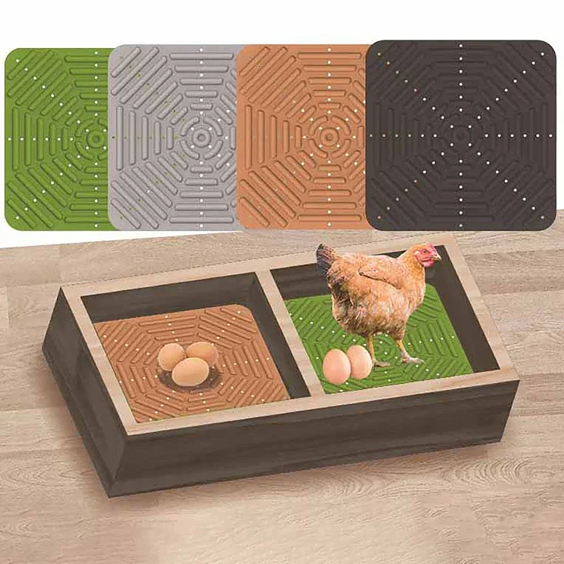 Silicone Chicken Cooping Mat Washable Chicken Nesting Pads Durable Healthy Coops Bedding for Laying Eggs Prevents Cracked Egg