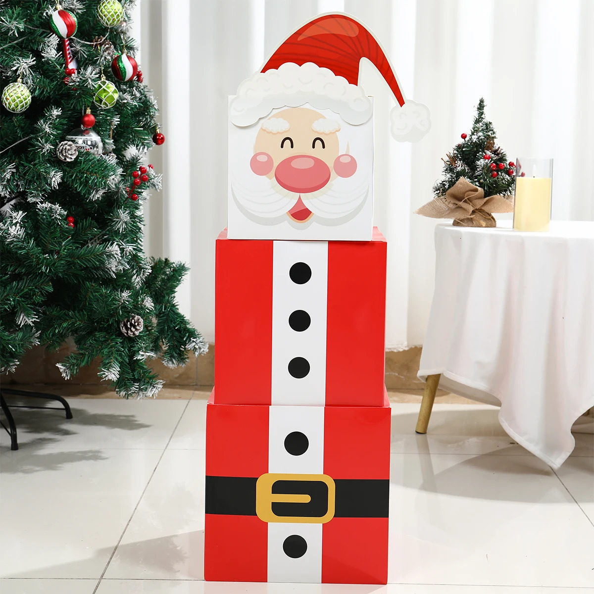 Christmas Stacked Boxes Merry Christmas Home Decor Nestle Box Christmas Celebration Navidad Natal Year Gifts 2025 240929