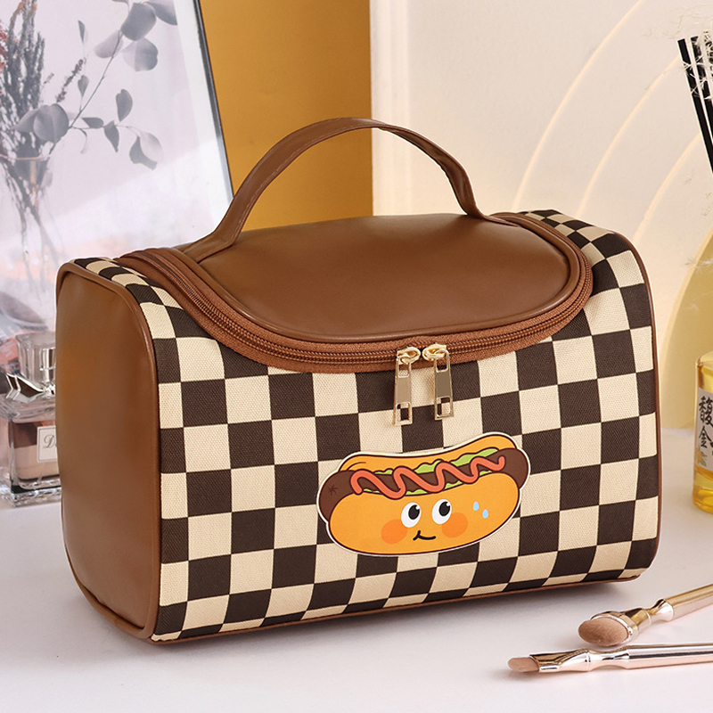 Tote bag cute cosmetic bag large capacity ins style high value travel portable wash bag senior sense waterproof cosmetic bag