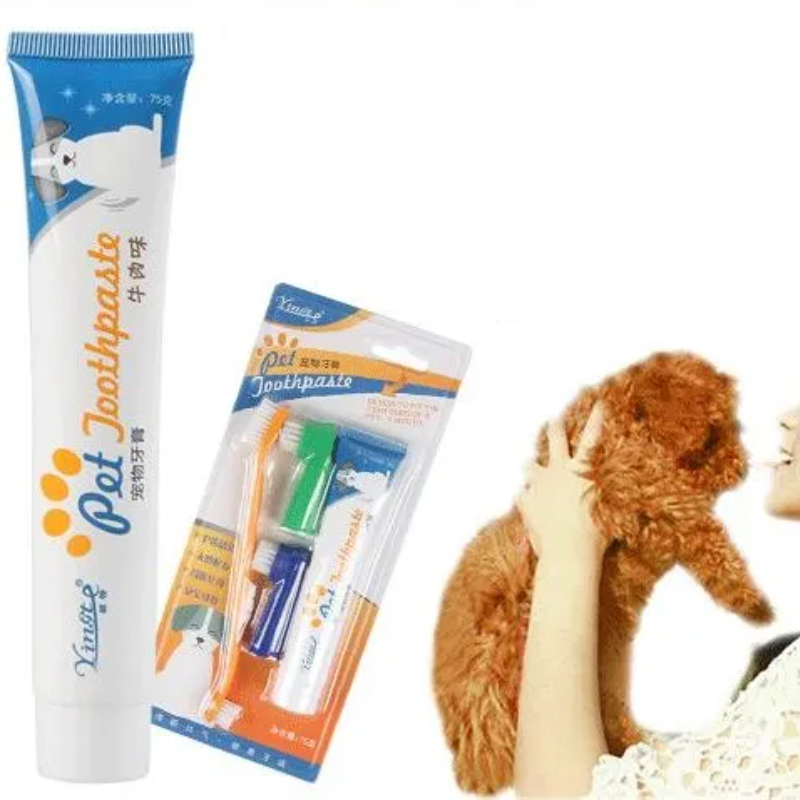 Dog Toothbrush Pet Products Supplies Pet Toothbrush Set Toothpaste Puppy Toothbrush Cat Tooth Back Up Brush Care Set Accessories