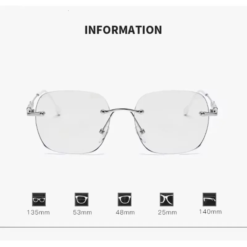 Borderless pochromic sunglasses for men and women myopia glasses fashionable UV resistant color changing Myopia glasses 241011