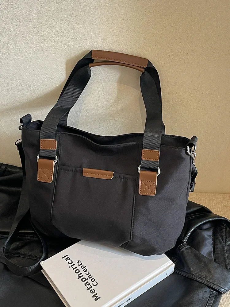 Student handbag commuting fashionable womens shoulder bag Korean casual large capacity Versatile Crossbody handbag 241008