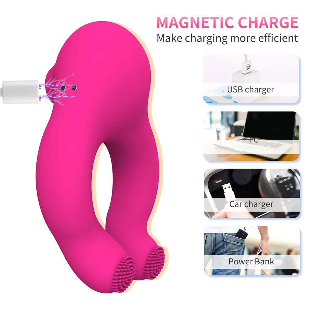10 frequency suction vibrator sex shop penis ring click rooster adult product Scrotum massager toy 241009