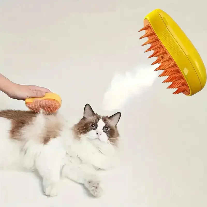 Pet Electric Steam Brush Cat and Dog Cleaning Spray Massage Grooming Comb Pet Hair Removal Beauty Brush