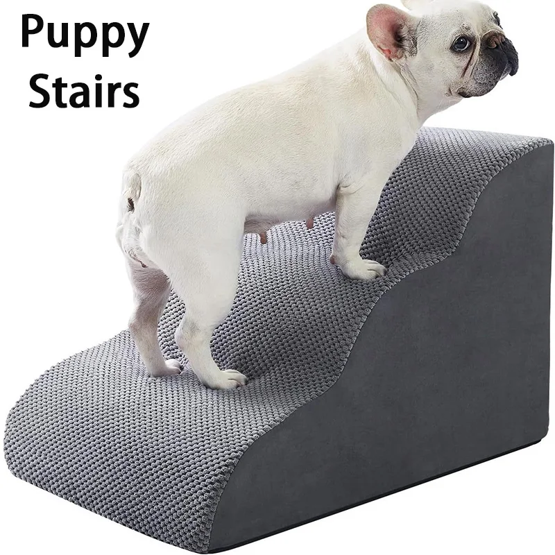 Small Pet Dog Stairs Removable Sponge Ladder Bedside Multifunctional Bed Steps Anti Slip Soft Puppy Staircase Dog Accessories