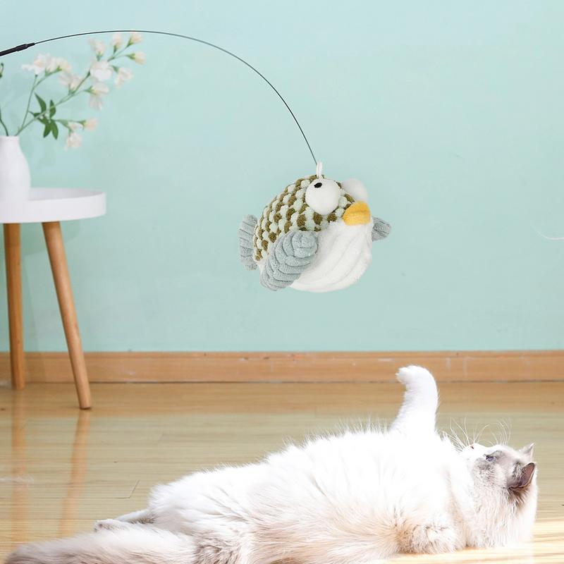 Electric Flying Bird For Cats Simulation Flying Bird Cat Teasing Catnip Toy Realistic Appearance Teasing Cat Toy For Medium Cats