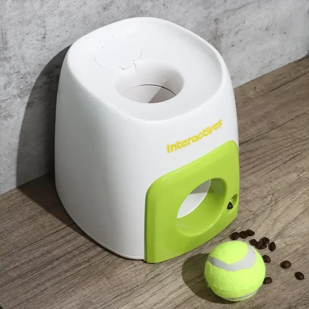 Interactive with 1pcs Ball Cats Dogs Toy Food Reward Machine Smart Feeder Throwing Mmachine Pet Ball Thrower Dog Training