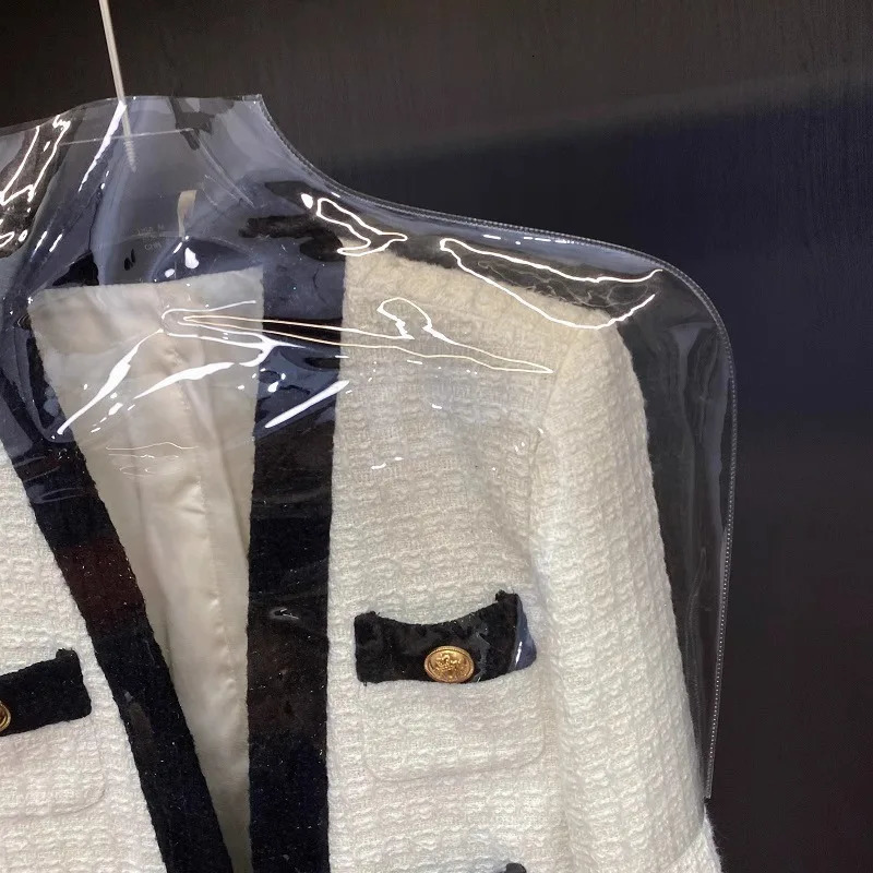 Womens small perfume tweed coat Fashion V-neck casual jacket Long sleeve cut jacket Elegant womens coat Spring 240930