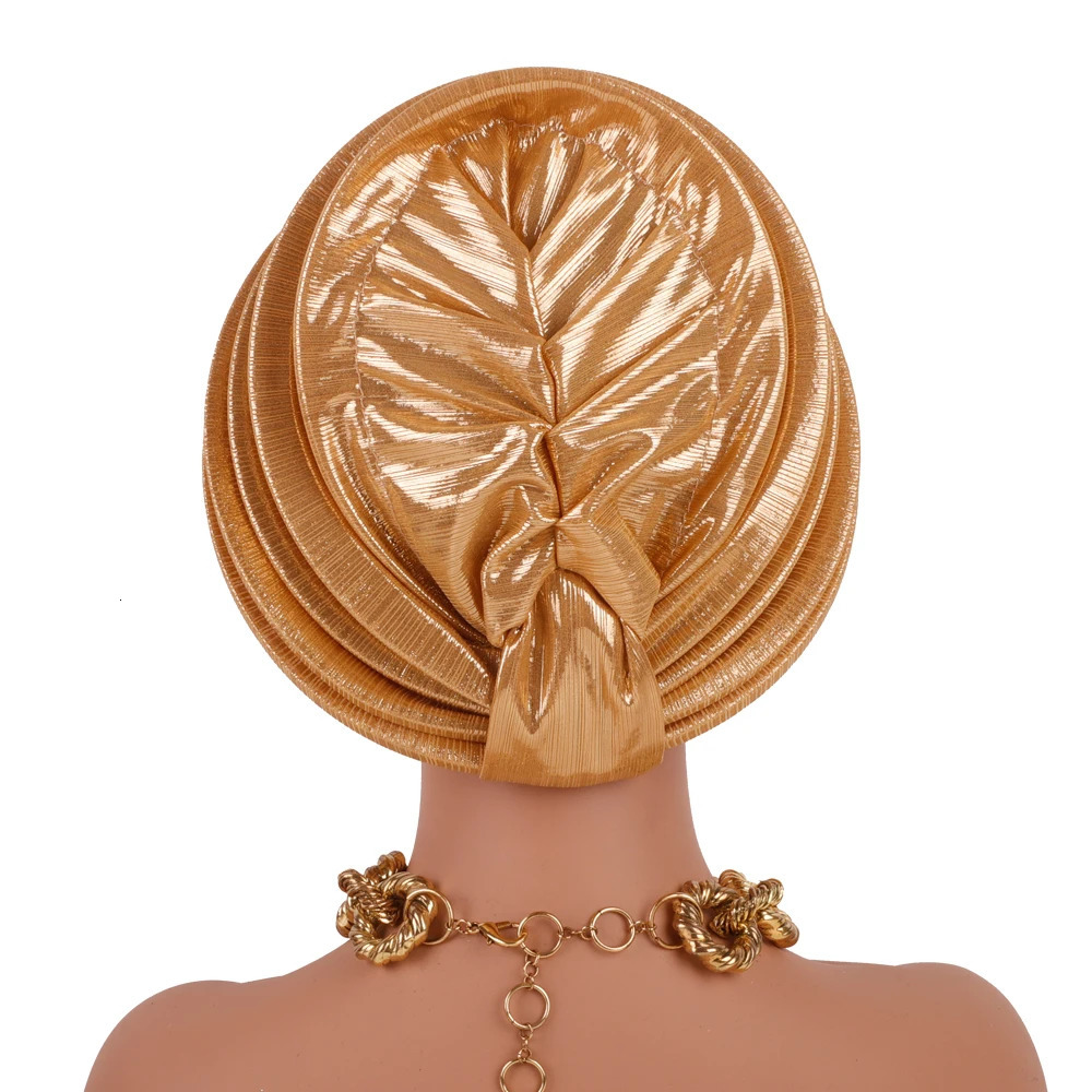 2024 Elegant Spiral Beret for Women Afrcian Lady Head Wraps Female Berets Turban Nigeria Headpiece Wedding Party Gele 241009