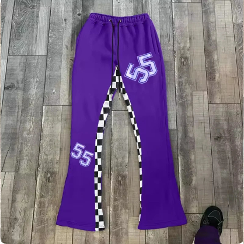 Y2k mens loose 3D printed Trouser casual sports pants mid waist womens streetwear hip-hop retro glitter pants 240930CJ