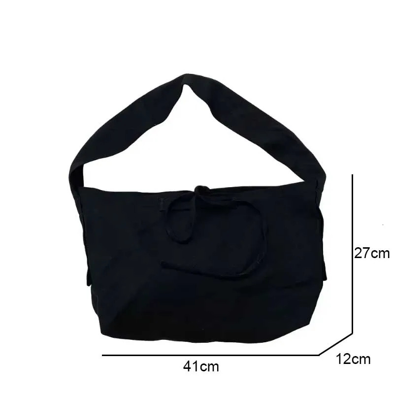 Women Leisure Bandage Crossbody Bag Canvas Shoulder Bags Female Multipurpose Messenger Student Sac Courses Reutilisable 241011