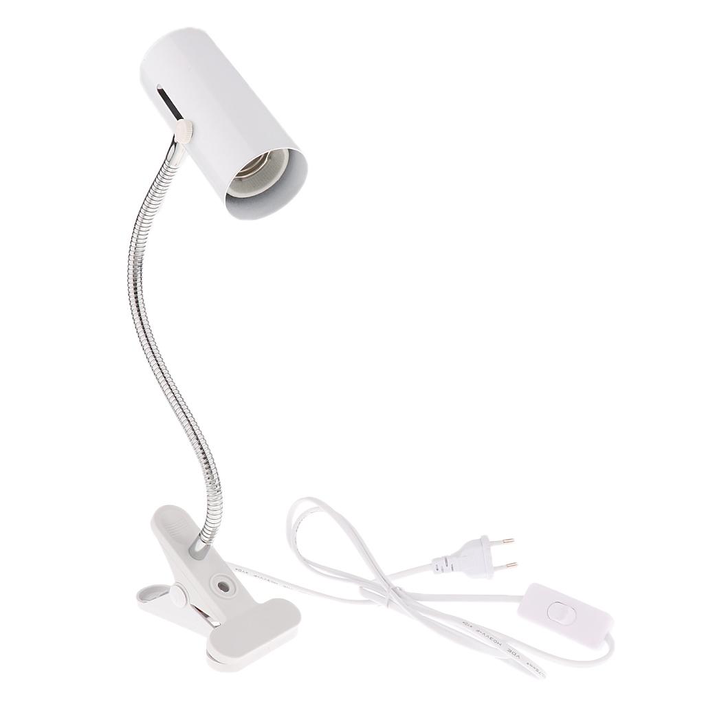 Adjustable Gooseneck Reptile Lamp Holder Ceramic Heating Lamp A Infrared Light Bulb Holder E27 Screw -EU Plug