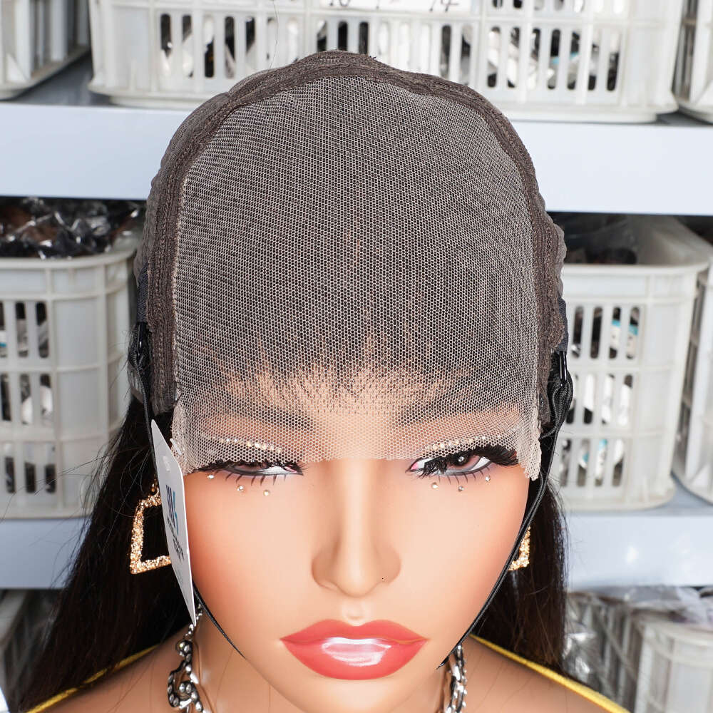 300% Super Double Drawn Human Hair Wigs 5*5 Lace Front Wig Raw Vietnamese Hair High Quality Bone Straight Thick Glueless Wigs