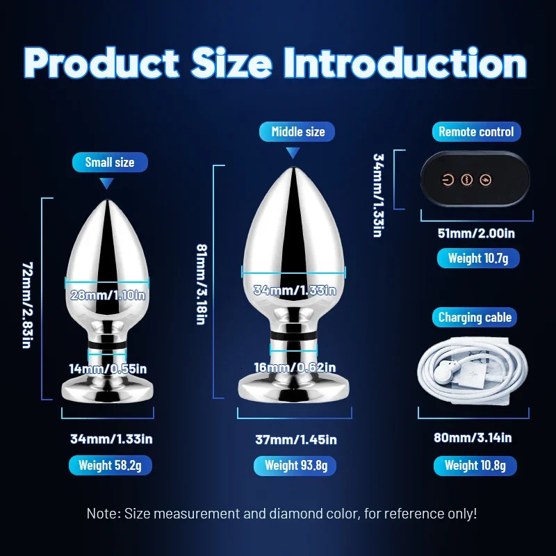 Electrical Shock Vibrator Womens Metal Anal Plug Wireless Remote Men Prostate Massager Adult Supplies Anal Masturbate Toys 241010