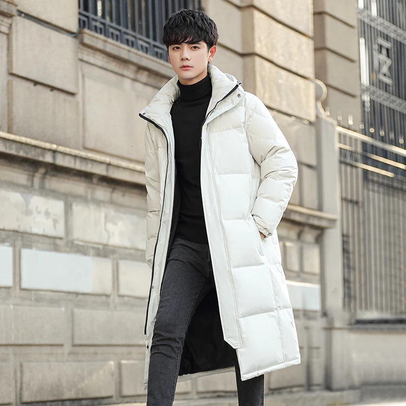 Winter mens casual hooded cotton jacket hooded casual long jacket thick jacket warm Parkas mens jacket winter jacket 241007