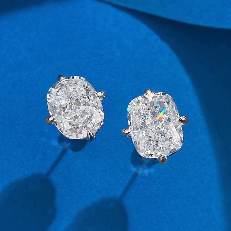 Water Drop Moissanite Dia Stud Earrings: 100% Real Sterg Sier Wedding Jewelry for Women