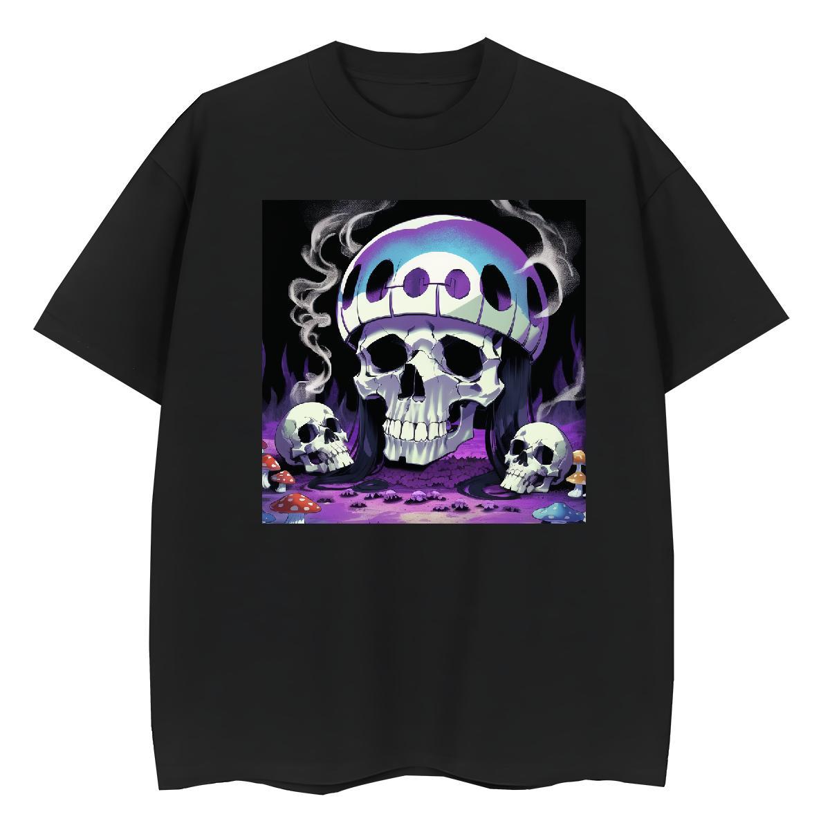 2024 Casual T Shirts Women 230g Pure Cotton Breathable Short Sleeve Sports Street Wear skull Lady T shirt High quality Custom Print Plus Size Clothes