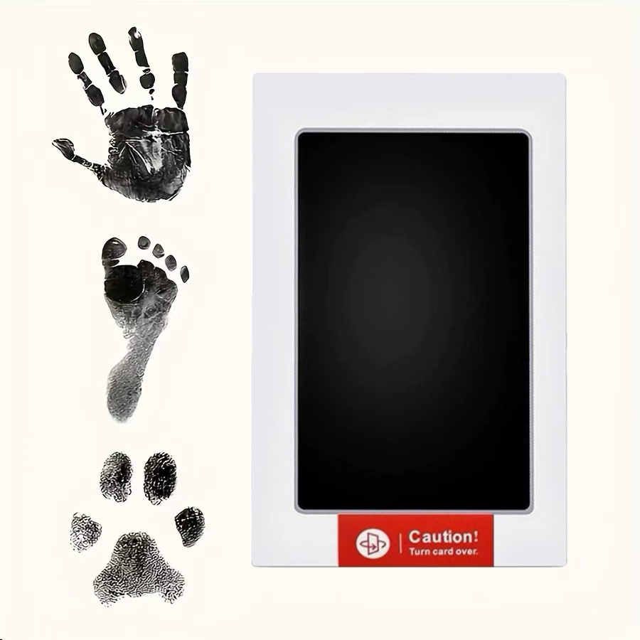 4 Set Baby Handprint Footprints Ink Pads Safe Non-toxic No-Touch Skin Inkless Inkpad Kits Pet Cat Dog Paw Prints Souvenirs Gifts