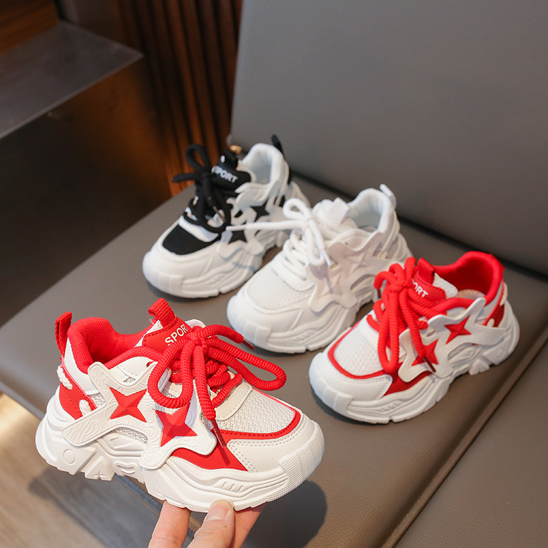 Children Sport Boy Anti Slip Soft Sole Basketball Shoes Girl Trendy Walking Winter Platform Height Increasing Infant Comfortable Kids Sneakers Big Siz