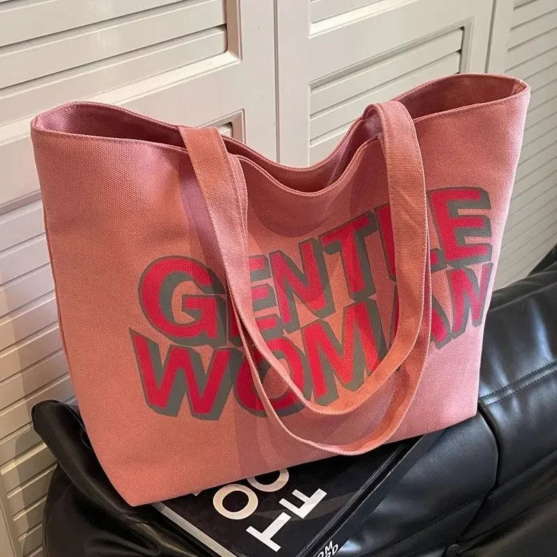 Japan Sail Fabric Womens Large Capacity Handbag Fully Matching Fashion Letter Canvas Business Shoulder Bag 241008