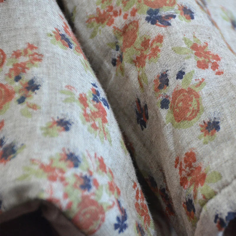 Johnture Womens Autumn Pullover Parkas Warm Coat O-neck Long Sleeve Retro Printed Flower Autumn Clothing Womens Parkas 241007