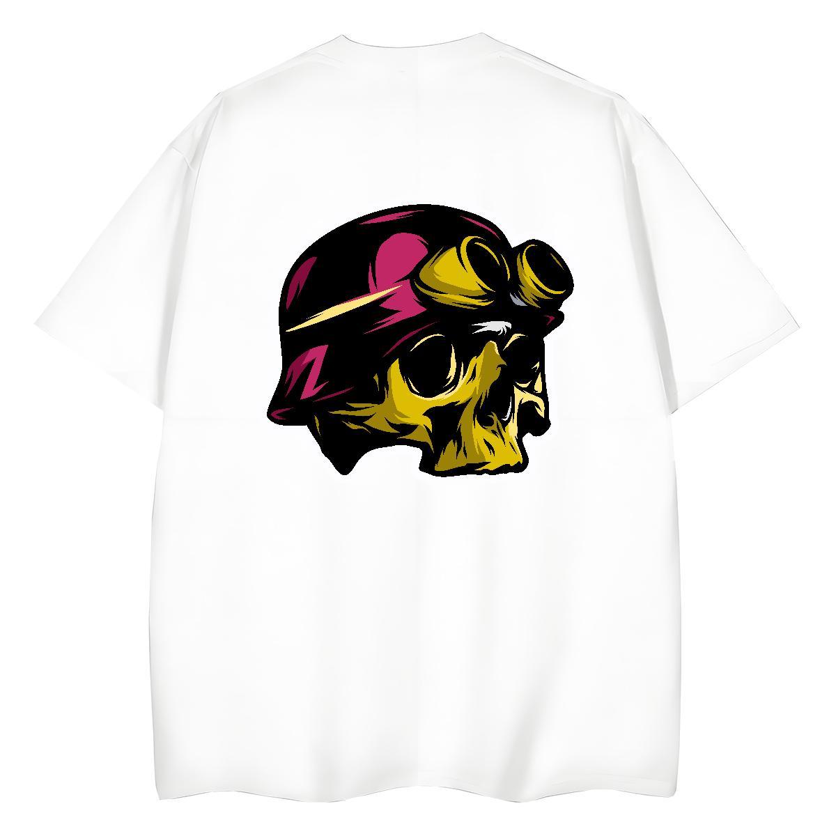 Casual New Woman T Shirts 230g Cotton Crew Neck Sports Casual skull Woman Tshirt Free Shipping Custom Cartoon Tees Shirts