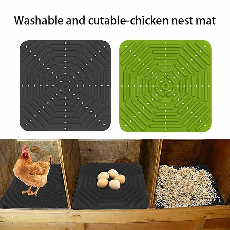 Silicone Chicken Cooping Mat Washable Chicken Nesting Pads Durable Healthy Coops Bedding for Laying Eggs Prevents Cracked Egg