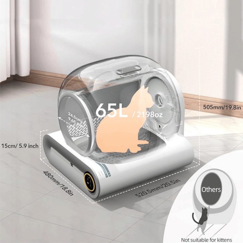 Pet Intelligent Cat Litter Pan Automatic Cleaning Large Deodorizing Fully Enclosed Cat Toilet Self-Cleaning Litter Pan