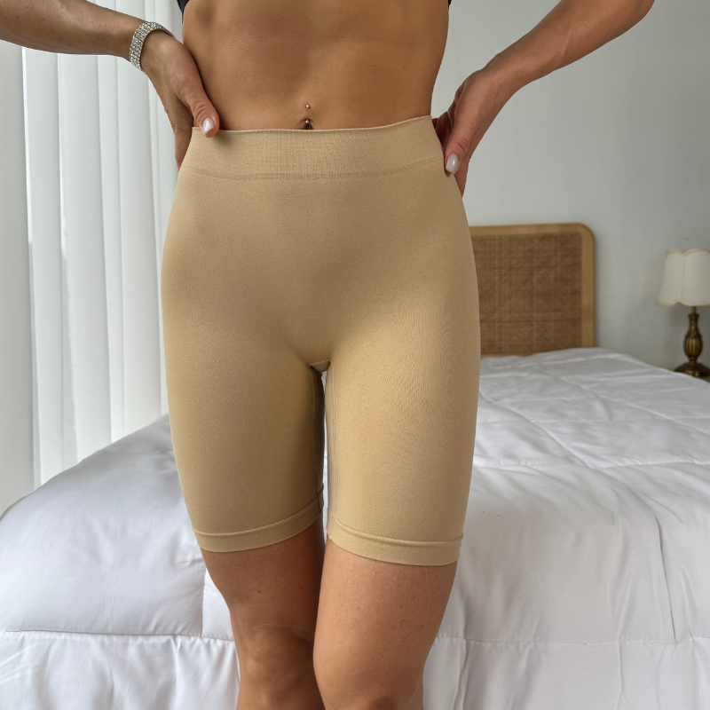 shapewear for women good quality Solid color seamless high waisted and high elasticity shaping sports shorts abdominal compression, shaping effect-XY4