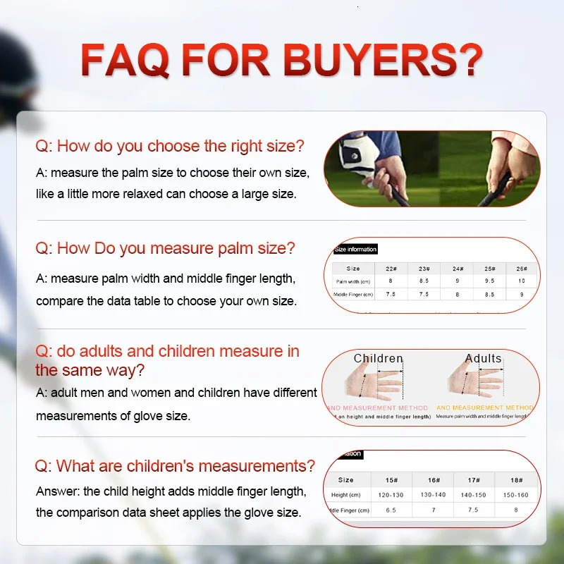 Packaging 1 person golf glove mens left hand soft breathable pure sheepskin anti slip particle 2223242526 241009