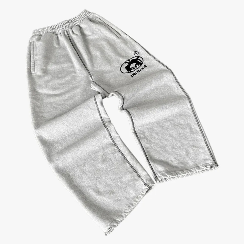 Harajuku Straight Leg Sports Pants Freight Street Clothing Slow Running Mens Y2K Casual Mens Work Pants Korean American Mens Clothing 241007