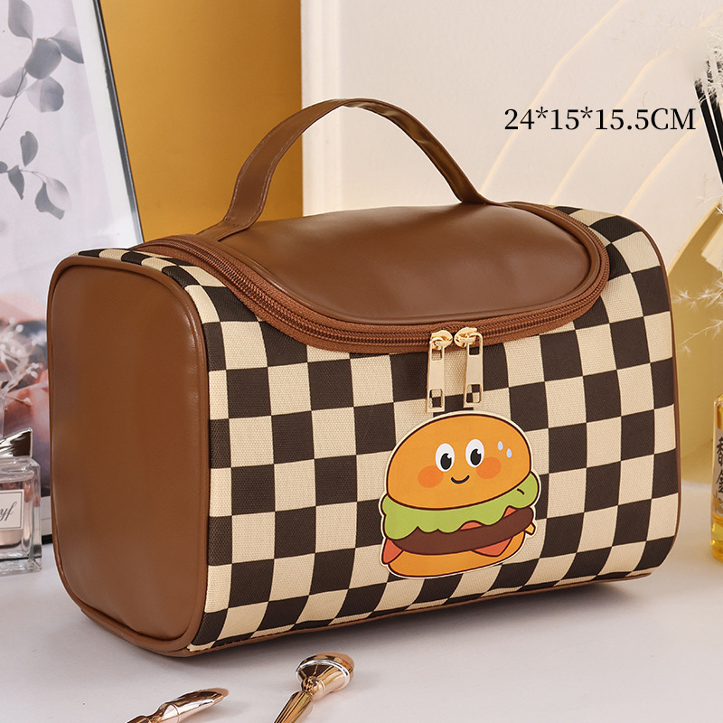 Tote bag cute cosmetic bag large capacity ins style high value travel portable wash bag senior sense waterproof cosmetic bag
