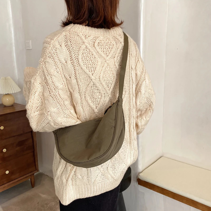 Casual Nylon Hobos Crossbody Bag for Women Shoulder Bags Large Capacity Tote Lady Travel Shopper Female Purses 2024 241011