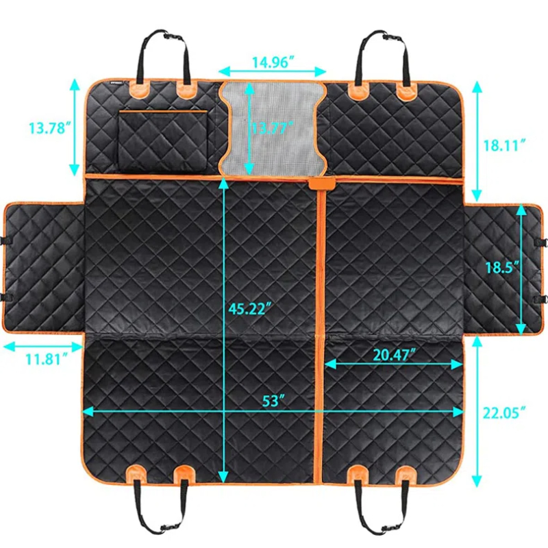 Pet Car Waterproof Cushion Car Rear Seat Removable Car Seat Cushion Suitable for Many Models Anti-fouling Car Cushion
