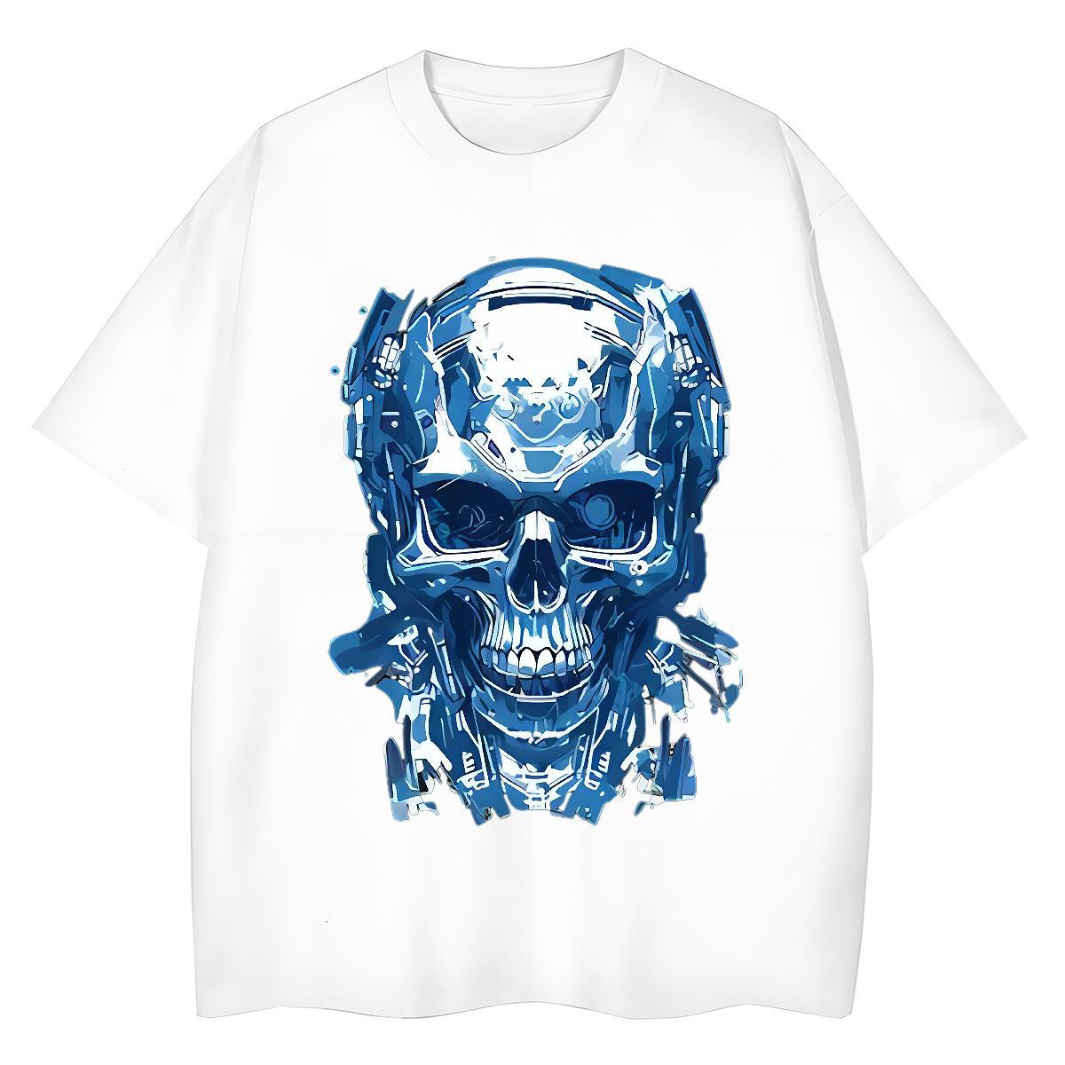 2024 Designer Womens T Shirts 100% Cotton 230g O Neck Short Sleeves Street Wear skull Couples T Shirts Brand Skull Top Tees