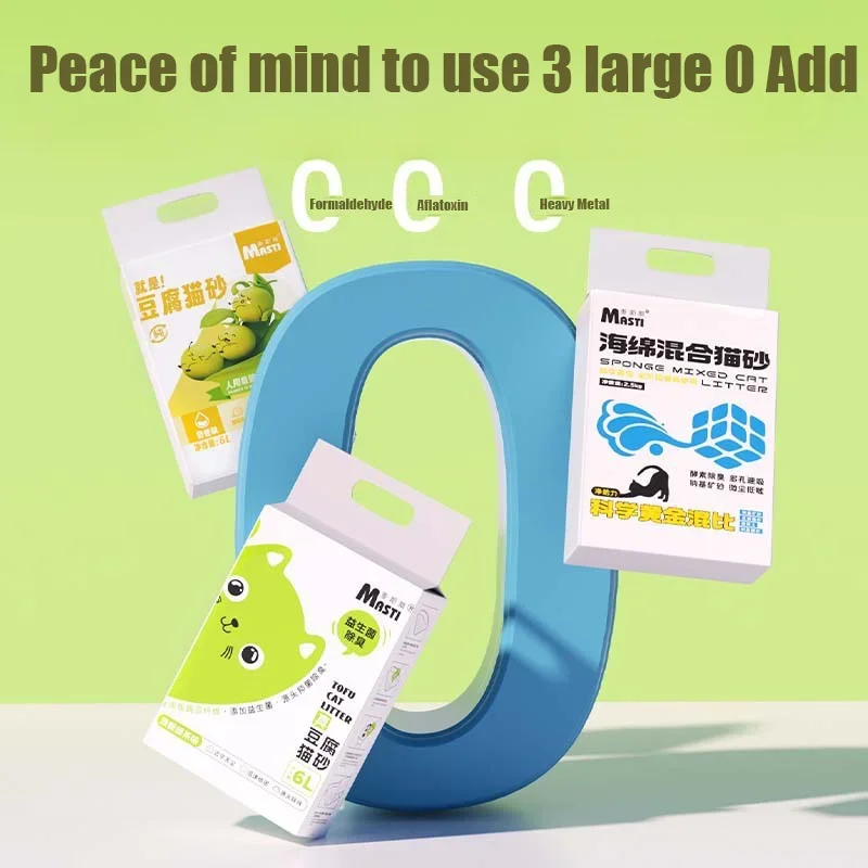 6L Deodorant Tofu Cat Litter Probiotic Deodorizing Sand Carbon Low Dust Absorption Flushable Toilet Pea Cat Litter Quick Clump